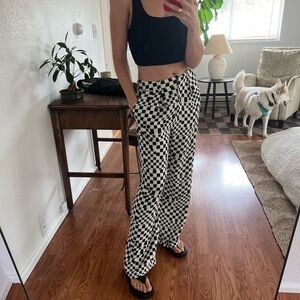 Nasty Gal Checkered Trousers